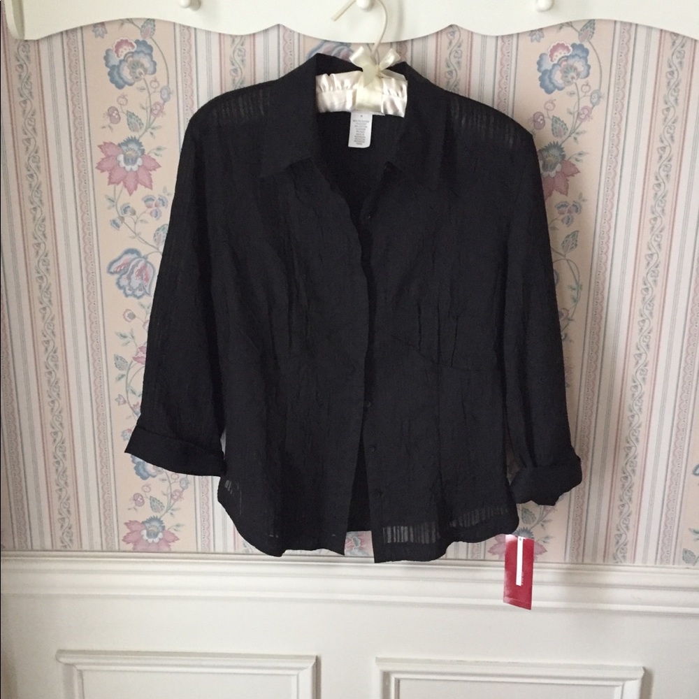 Sheer black shirt NWT